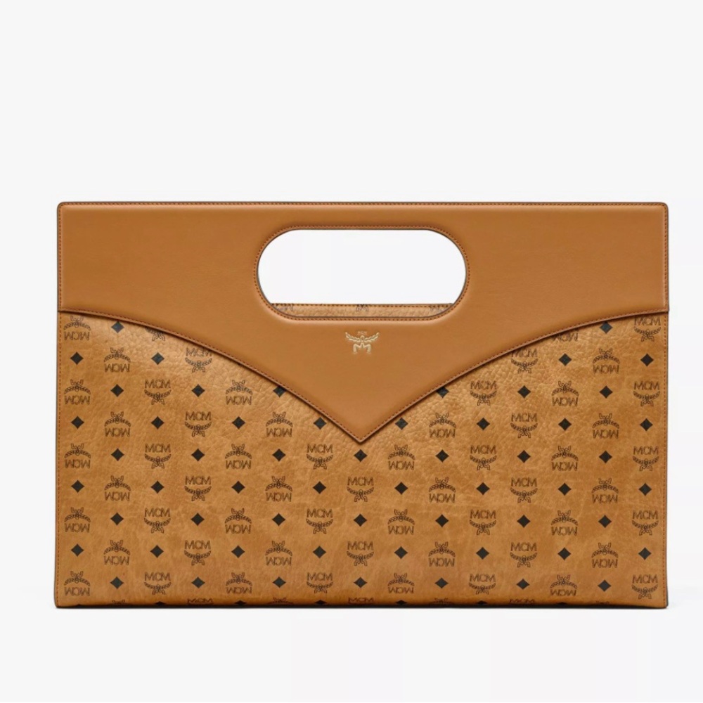 MCM XL Oversized DIAMOND TOTE IN VISETOS LEATHER MIX